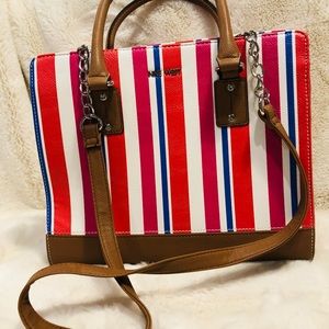 Nine West Striped Bag with Removable Shoulder Strap